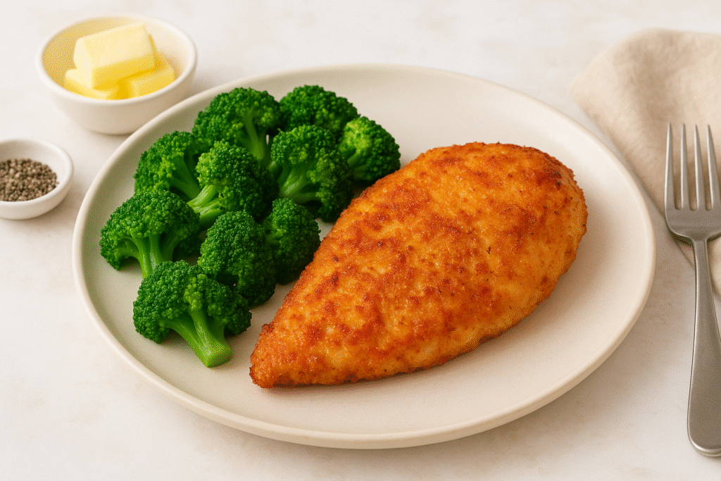 Pollo a la Mantequilla con Brócoli