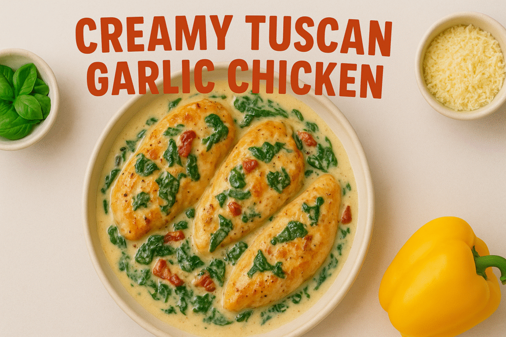 Pollo cremoso al ajillo toscano: ¡Irresistible!