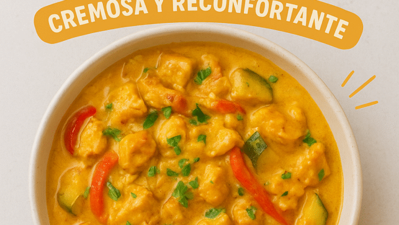 Cazuela de pollo al curry keto cremosa y reconfortante