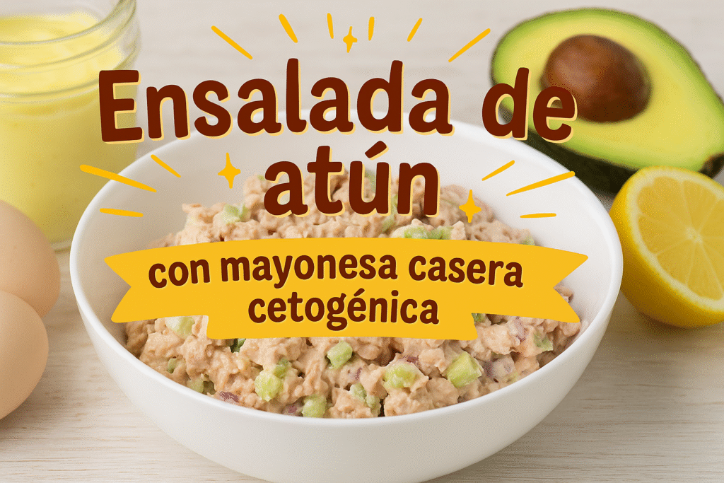Ensalada de atún keto con mayonesa casera