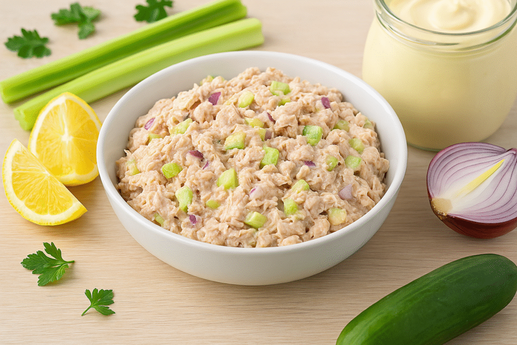 Ensalada de atún keto con mayonesa casera