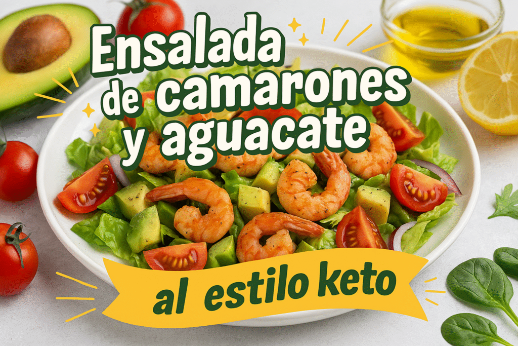Ensalada Keto de Camarones y Aguacate