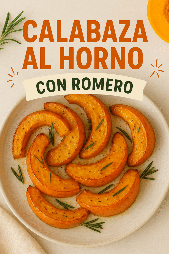 Calabaza al horno con romero