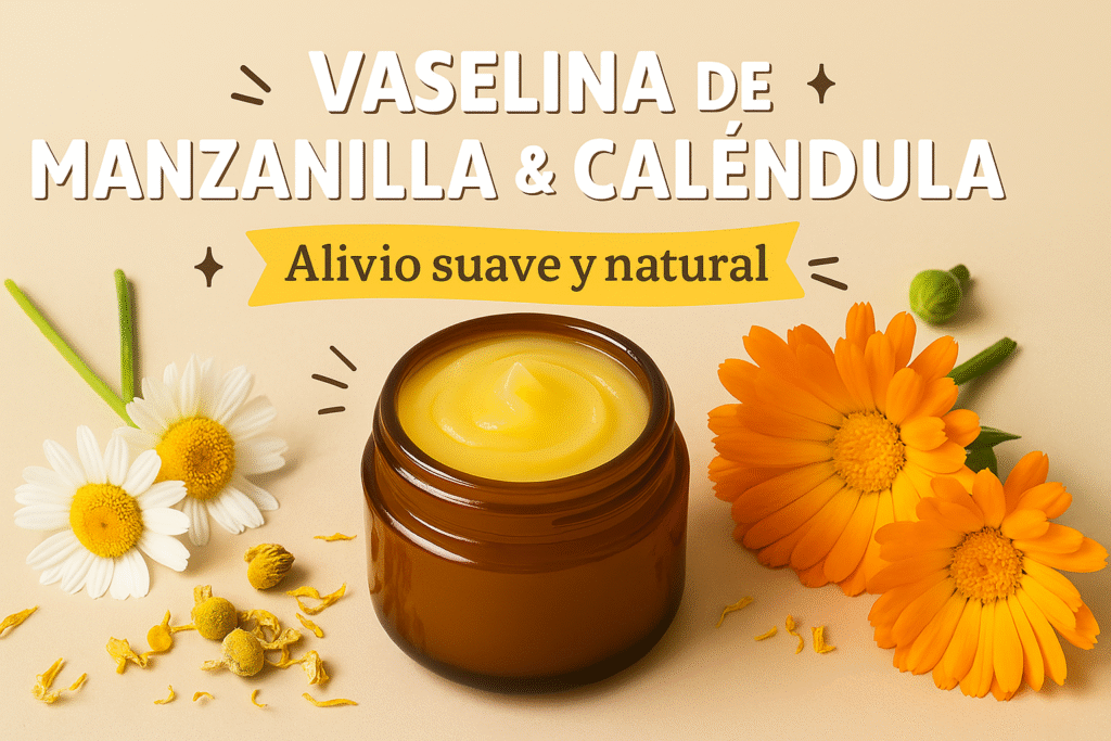 Vaselina de manzanilla y caléndula: Calma y frescura natural