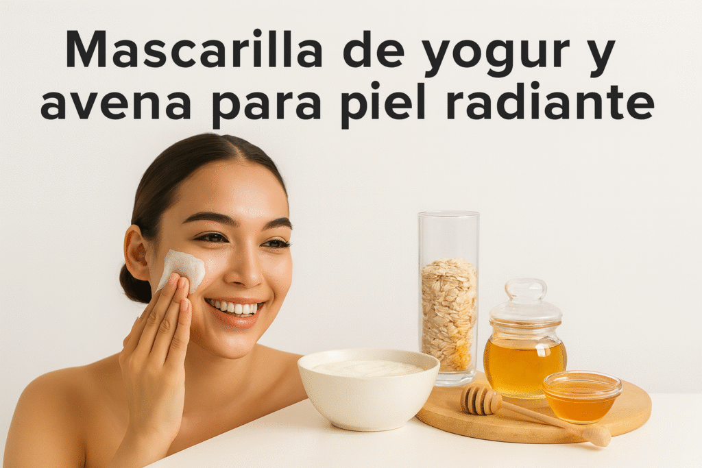 Mascarilla de yogur y avena para una piel radiante