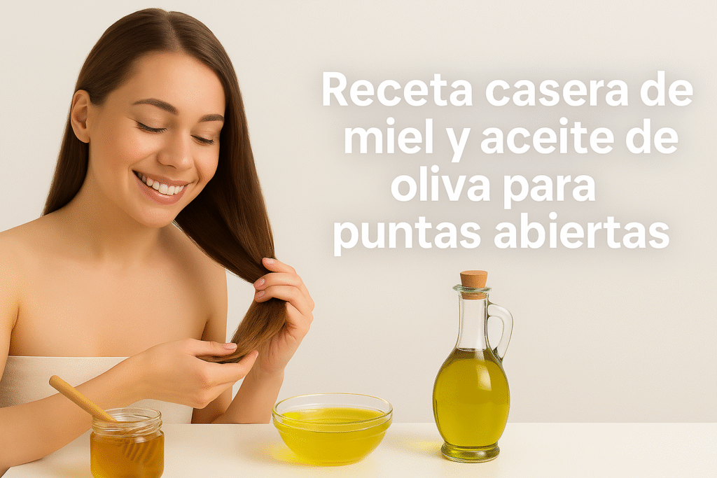 Receta casera de miel y aceite de oliva para las puntas abiertas