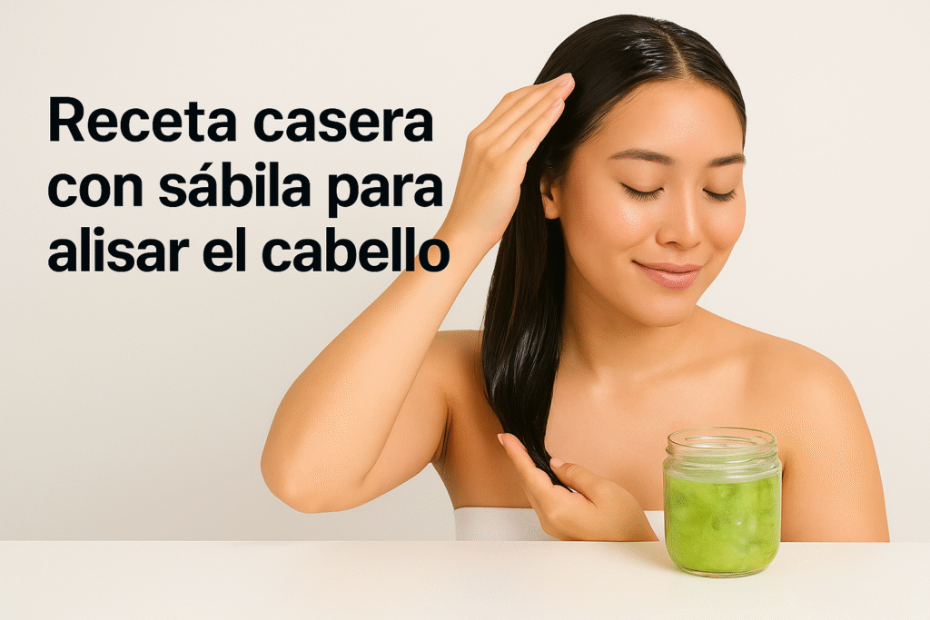 Receta casera de aloe vera para alisar el cabello