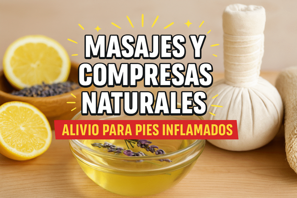 Masajes y compresas naturales para pies hinchados